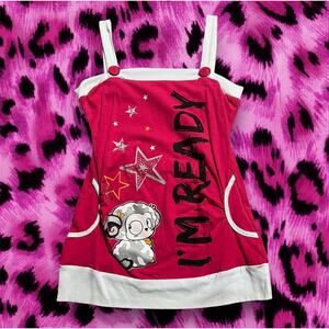 rare y2k vintage deadstock hot pink tank top